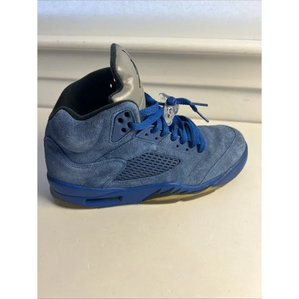 Nike Air Jordan 5 Retro 2017 Royal Blue Suede Men Us Size 8